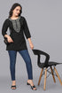 OWO THE LABEL Short Kurti For Women with Embroidery work in neck (OTLKRT2000)